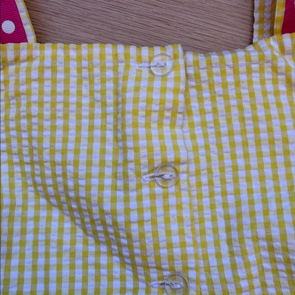 🦋EMILY ROSE Dress Yellow Gingham Pink Butterflies 4T - Picture 6 of 11
